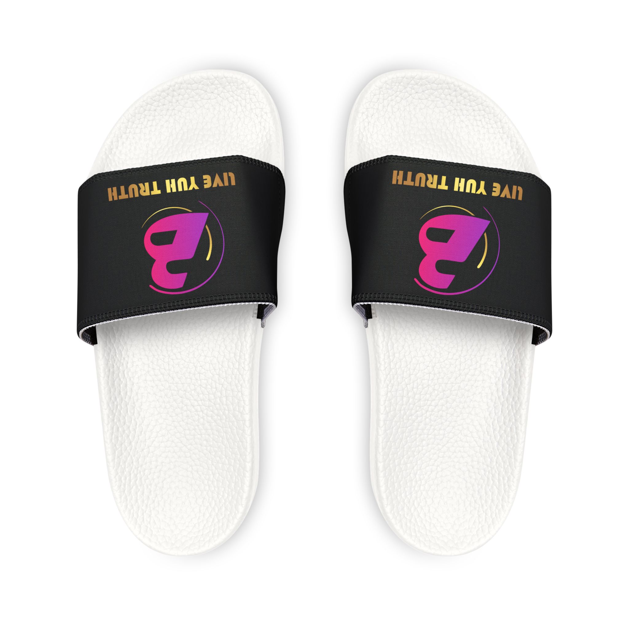 Men's Removable-Strap Sandals - Comfortable Summer Footwear, Poolside Slip-Ons, Casual Outdoors, Perfect Gift, Live Your Truth Design - Image 2